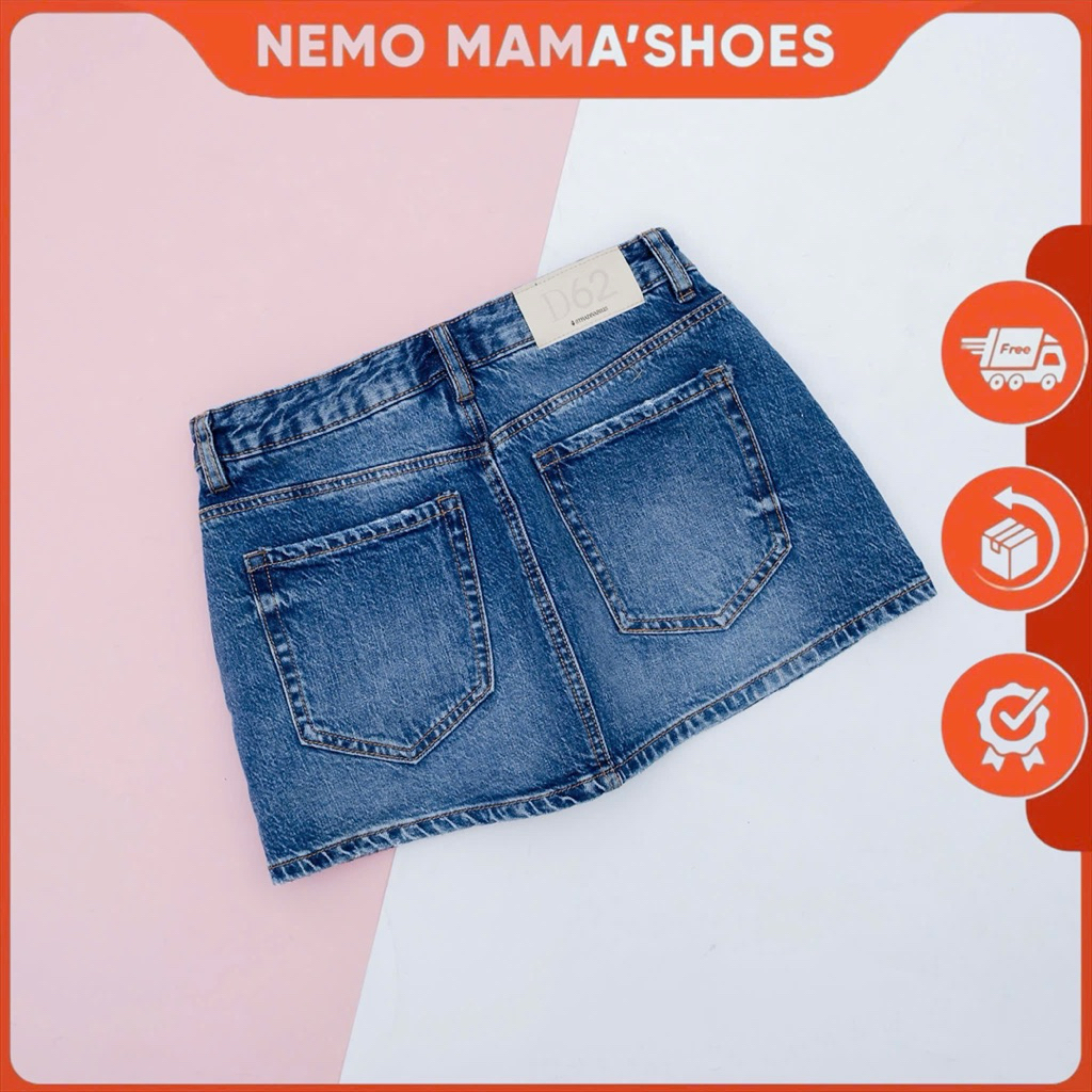 STRADIVARIUS SHORT GIẢ VÁY JEAN NỮ DÁNG CHỮ A NĂNG ĐỘNG  (Q250830007)
