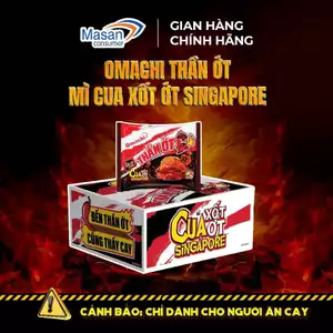 Omachi Thần Ớt Mì Cua Xốt Ớt Singapore (Thùng 24gói x 126gr)