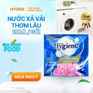 Nước Xả Vải Hygiene Dây 12 Gói 20ml – Hương Thơm Lâu, Làm Mềm Vải, Công Nghệ Thái Lan