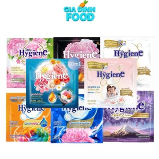 Nước Xả Vải Hygiene Dây 12 Gói 20ml – Hương Thơm Lâu, Làm Mềm Vải, Công Nghệ Thái Lan