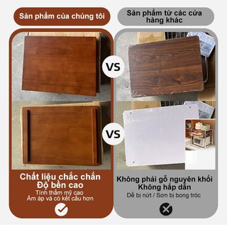 Kệ lò vi sóng Có giỏ kéo ra màu gỗ đàn hương Kệ 2 tầng nhà bếp đa năng