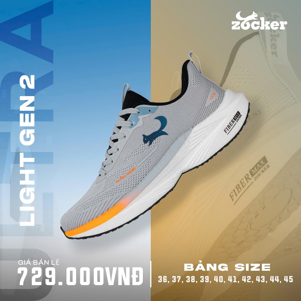 [CHÍNH HÃNG] Giày chạy bộ ZOCKER ULTRALIGHT GEN 2 SIÊU NHẸ bật nảy mạnh ...