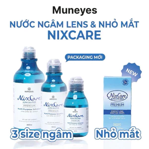 Nước Ngâm Lens Nixcare premium Alpha 80ml 160ml 360ml Muneyes