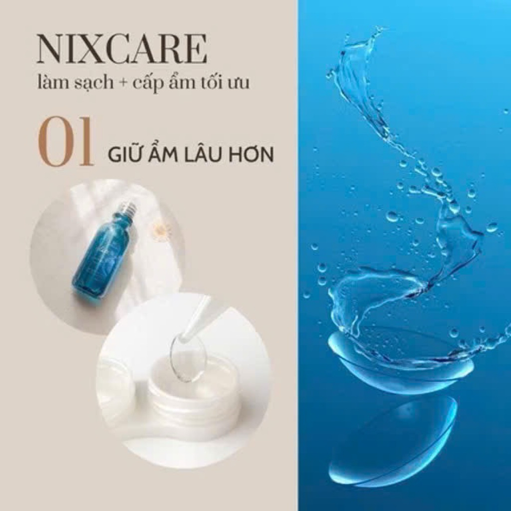 Nước ngâm lens NixCare Alpha premium Solution 160ml giữ ẩm và chăm sóc tốt cho mắt Muneyes