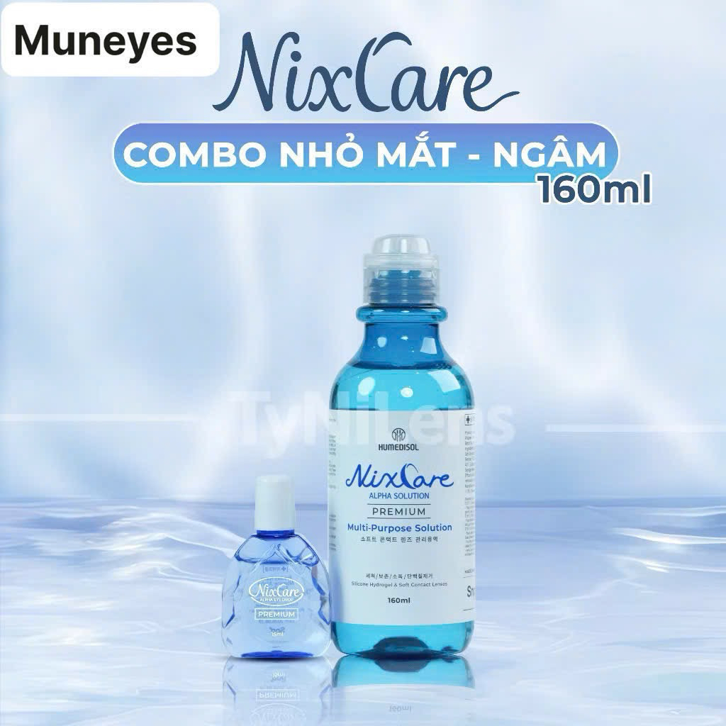 Nhỏ mắt Nixcare alpha premium Solution 15ml Giữ ẩm và chăm sóc tốt hơn Cho mắt Muneyes