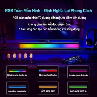 Loa Bluetooth RGB Máy Tính Gaming Để Bàn Âm Thanh Chất Lượng, Bass Mạnh, Đèn RGB Nhạy Theo Nhạc, Pin 4-8 Giờ