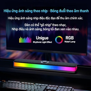 Loa Bluetooth RGB Máy Tính Gaming Để Bàn Âm Thanh Chất Lượng, Bass Mạnh, Đèn RGB Nhạy Theo Nhạc, Pin 4-8 Giờ