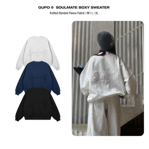 Áo Sweater Nỉ Ép Hàn Dập Nổi Soulmate GUPO 380Gsm Form Boxy Unisex Local Brand – SWT03