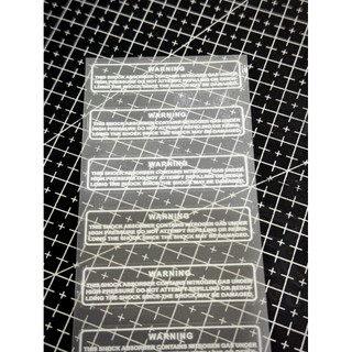 Tem Thông Số Shark X2 Cơ/Shark X2 Ec, Tem Warning Shark X2 - 2 Màu Sắc |SGDC - 1 Cái/Cặp|