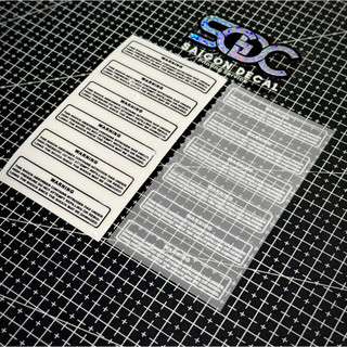 Tem Thông Số Shark X2 Cơ/Shark X2 Ec, Tem Warning Shark X2 - 2 Màu Sắc |SGDC - 1 Cái/Cặp|
