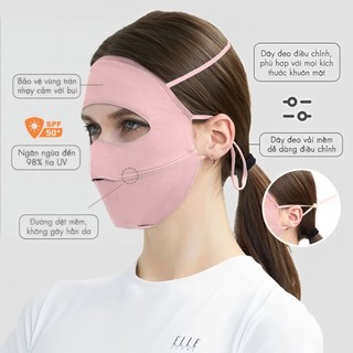 KHẨU TRANG CHỐNG NẮNG CAO CẤP CHE TRÁN CHE MẶT UPF 50+ VẢI LỤA BĂNG NHẸ MÁT CHỐNG BỤI NAM NỮ