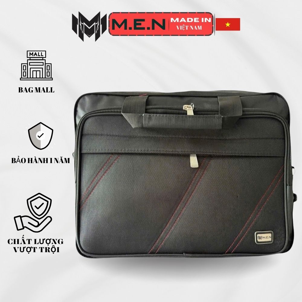 Cặp đựng laptop 17 inch 3 Chỉ Xéo M.E.N cao cấp {Big Sale}