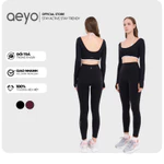 Set đồ tập gym yoga nữ Bliss legging aeyo - bộ đồ tập gym yoga pilates quần legging cạp cao, áo tay dài — ảnh 1
