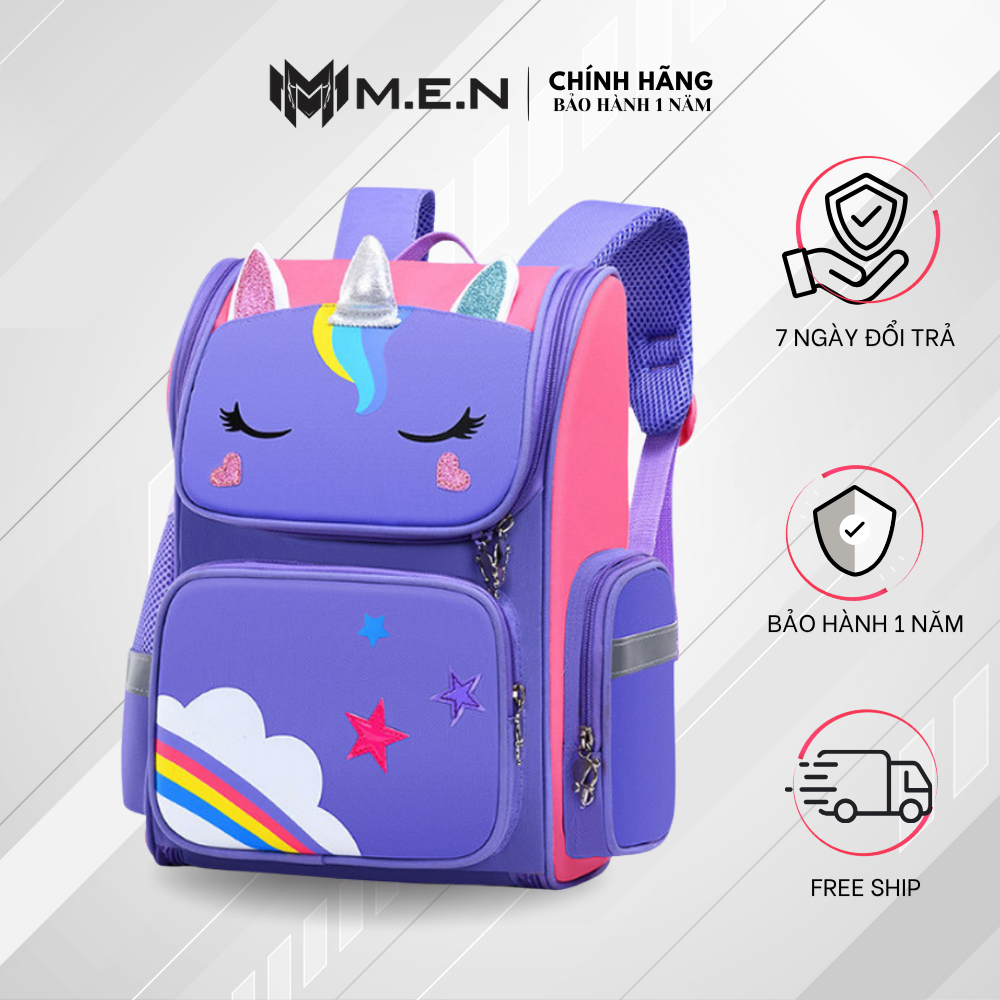 Balo chống gù lưng cho bé hình ngựa pony 41cm cute dễ dương chống nước [HOT TREND]