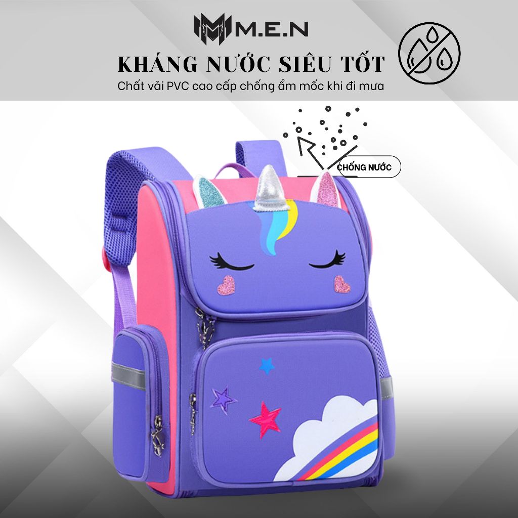 Balo chống gù lưng cho bé hình ngựa pony 41cm cute dễ dương chống nước [HOT TREND]