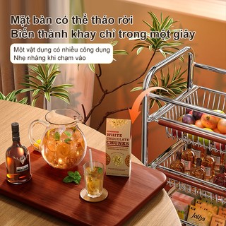 Kệ xe đẩy inox đựng đồ Xe đẩy Spa Với nhiều giỏ lưới kéo ra kệ để đồ đa năng bánh xe