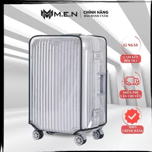 Vải Bọc trùm Vali vải nhựa trong suốt Size 20-24-28 inch (nâu, hồng,xanh ,đen trắng) K501