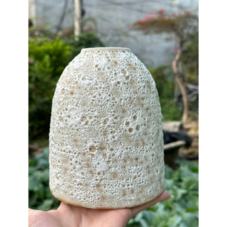 Bình Hoa Gốm Mini  Dáng Chuông Vân Ganh Gốm Sứ Bát Tràng