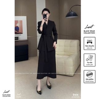 Set đồ nữ công sở thiết kế thắt eo sang trọng LUST Set quần áo nữ chất chéo tuyết cao cấp Đ218