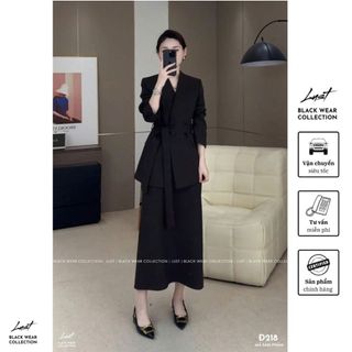 Set đồ nữ công sở thiết kế thắt eo sang trọng LUST Set quần áo nữ chất chéo tuyết cao cấp Đ218