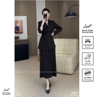 Set đồ nữ công sở thiết kế thắt eo sang trọng LUST Set quần áo nữ chất chéo tuyết cao cấp Đ218