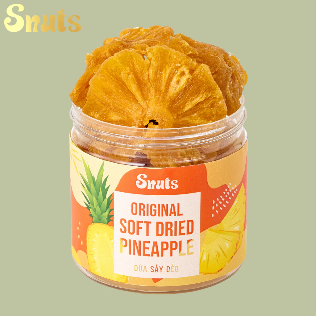 Trái Cây Sấy Dẻo SNUTS - Táo đỏ, Gừng, Dứa, Vỏ bưởi, Xoài, Chà Là, Mứt Trái Cây Healthy