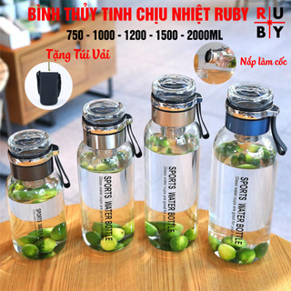 Bình thủy tinh chịu nhiệt Nhật Bản TAKASHI - Chịu nhiệt tốt , có lọc chặn bã trà , dung tích lớn