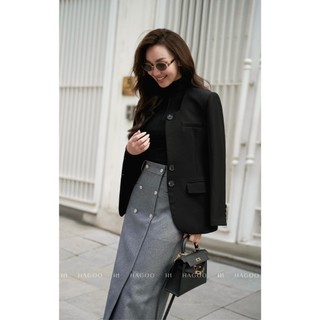 Set 3 chi tiết Áo Blazer và quần bấu ly và chân váy HAGOO phong cách công sở [B8067-CV8067]