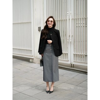 Set 3 chi tiết Áo Blazer và quần bấu ly và chân váy HAGOO phong cách công sở [B8067-CV8067]