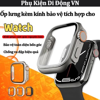 Ốp Apple Watch cao cấp kính cường lực chống sốc chống trầy, tương thích Series 10 9 8 7 6 5 4 SE 42-49mm