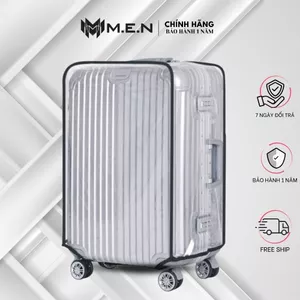 Trùm vali nhựa trong suốt có Viền size 18-20-22-24-26-28-30 inch cao cấp [MIỄN SHIP]