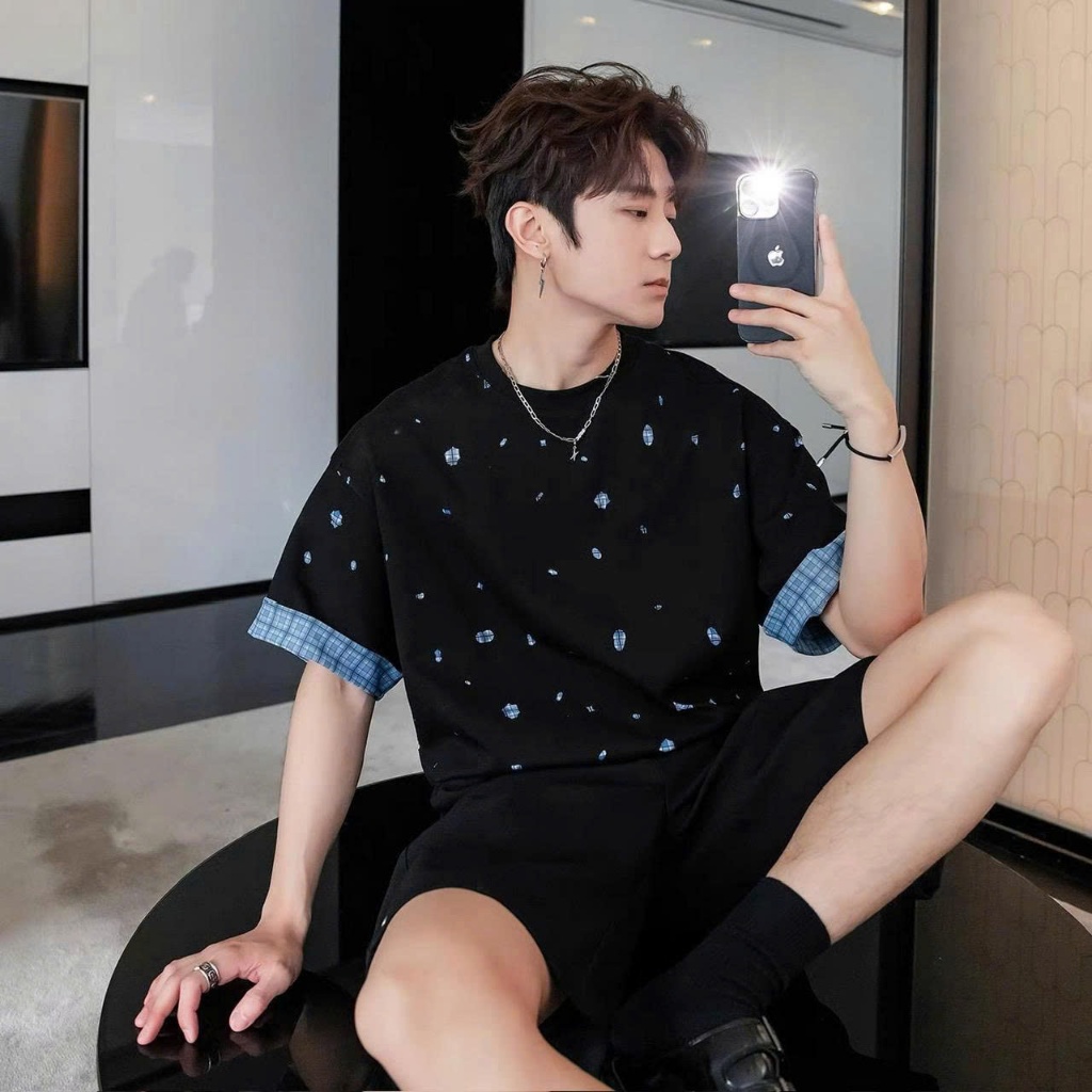 Áo thun Stee Cổ tròn Mix FRAG Localbrand ICVCVNI Unisex