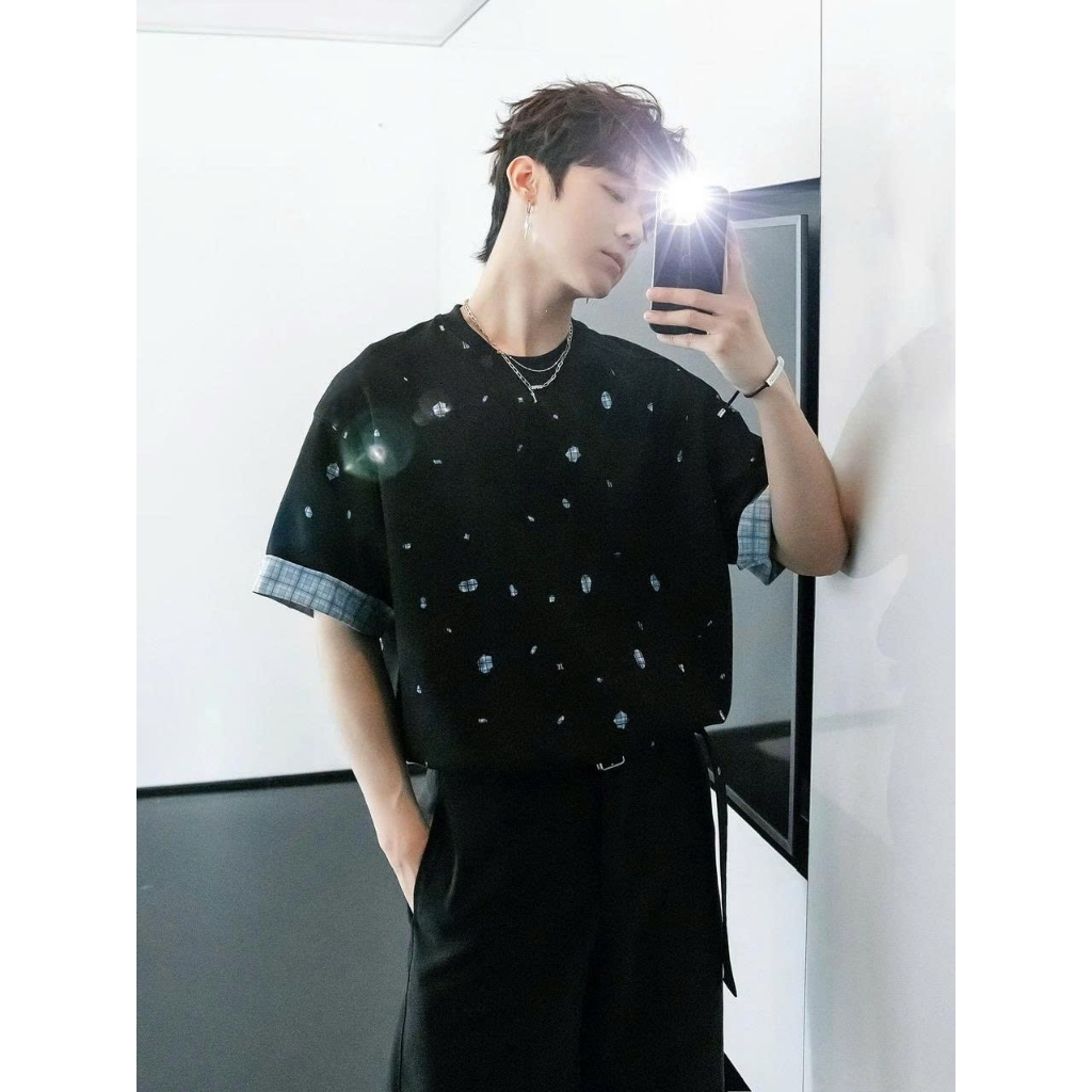 Áo thun Stee Cổ tròn Mix FRAG Localbrand ICVCVNI Unisex