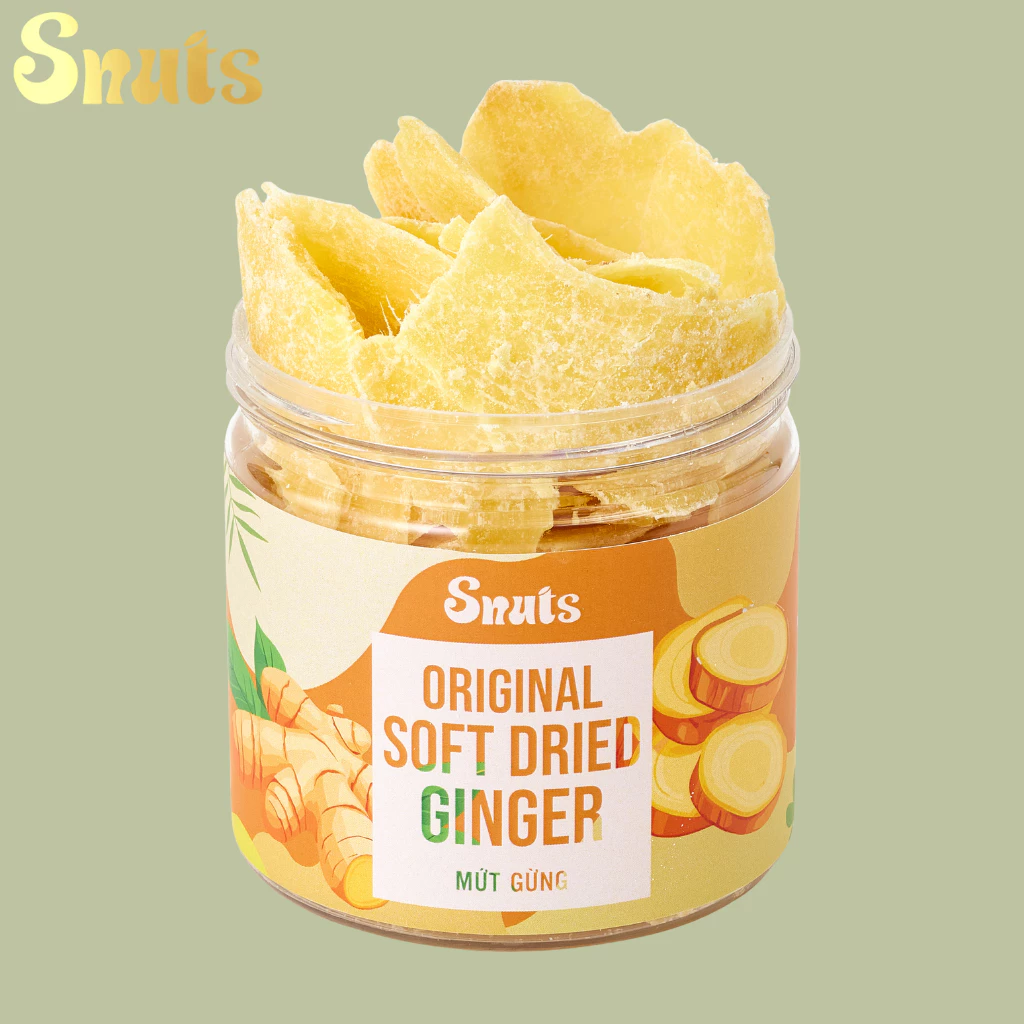 Trái Cây Sấy Dẻo SNUTS - Táo đỏ, Gừng, Dứa, Vỏ bưởi, Xoài, Chà Là, Mứt Trái Cây Healthy