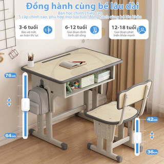 Bàn Học Chống Gù Chống Cận Thị Điều Chỉnh Chiều Cao Thông Minh Cho Bé Chất Liệu E0 An Toàn