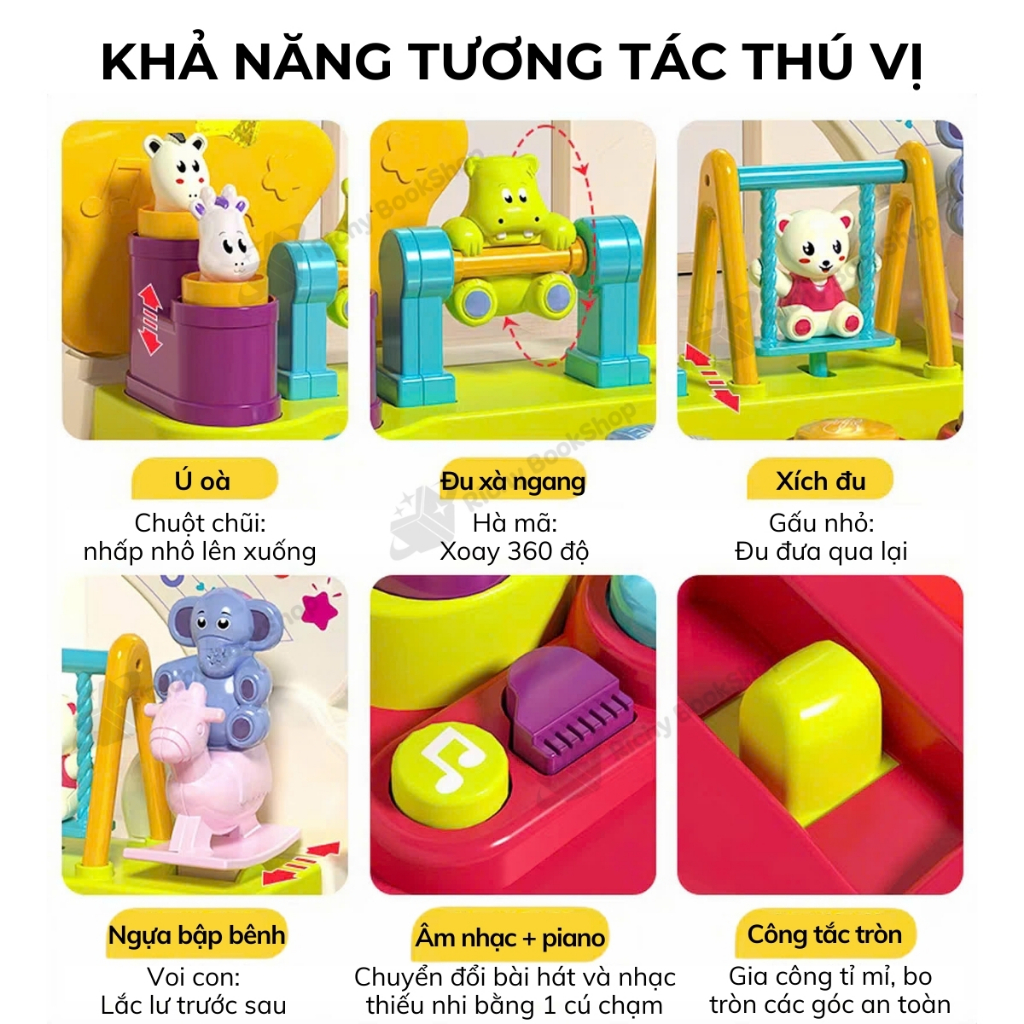 Đồ chơi âm nhạc cho bé kèm đàn piano điện tử có hiệu ứng động vật nhảy múa Goodway Musical Piano