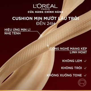 Phấn nước dạng kem nền 24H mịn mướt lâu trôi, che phủ, kiềm dầu L’oreal Paris Infallible Fresh Wear 11G