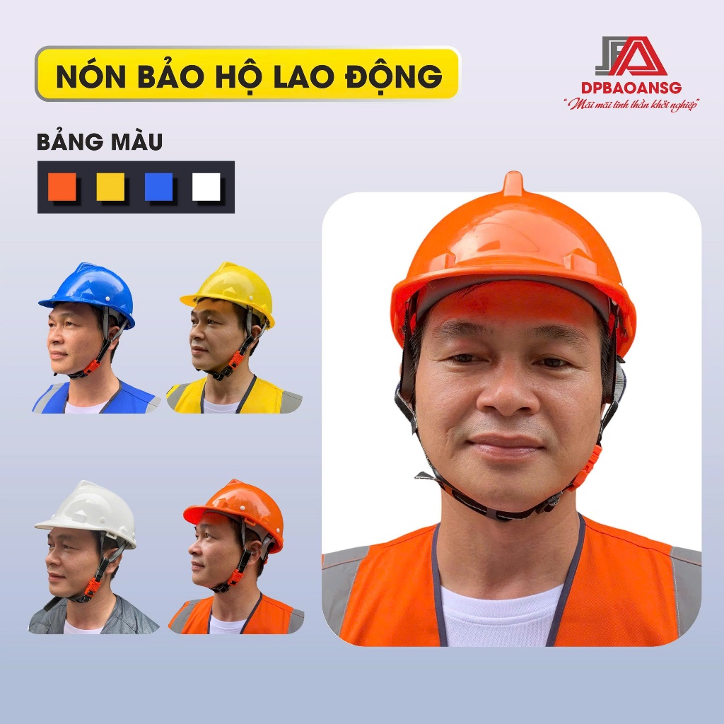 Nón Bảo Hộ Lao Động Nhựa HDPE-ABS Cao Cấp - Bền Chắc, An Toàn, Dễ Đội