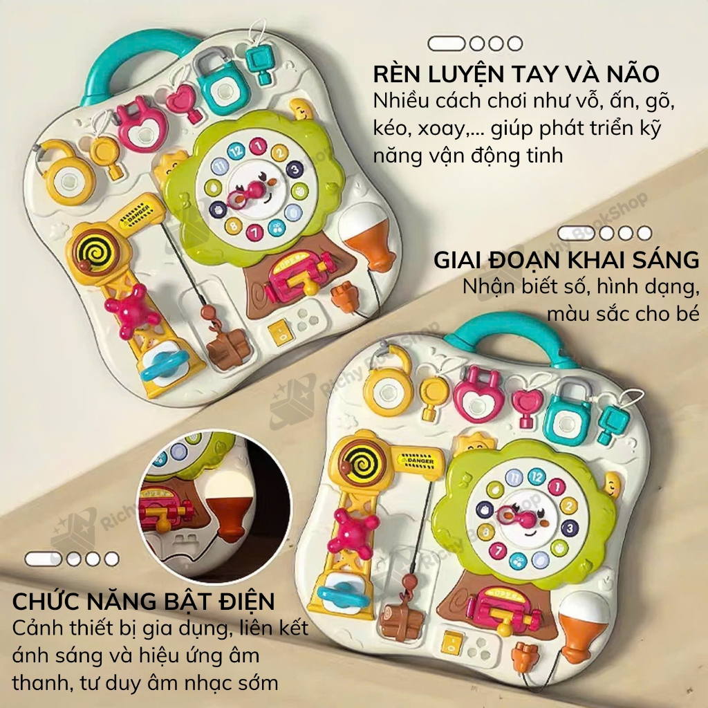 Bảng bận rộn cho bé Goodway Activity Busy Board, bàn đồ chơi bận rộn cho bé 1 2 3 4 5 tuổi