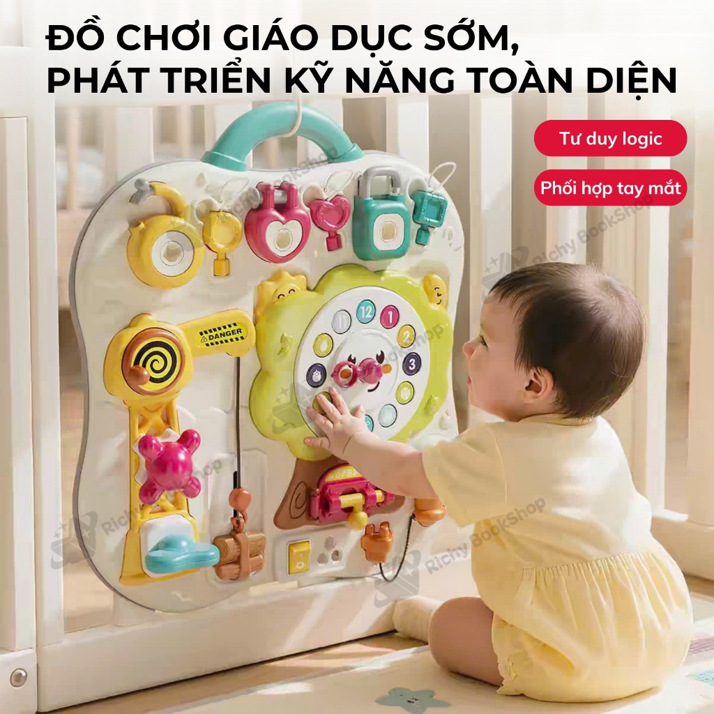 Bảng bận rộn cho bé Goodway Activity Busy Board, bàn đồ chơi bận rộn cho bé 1 2 3 4 5 tuổi