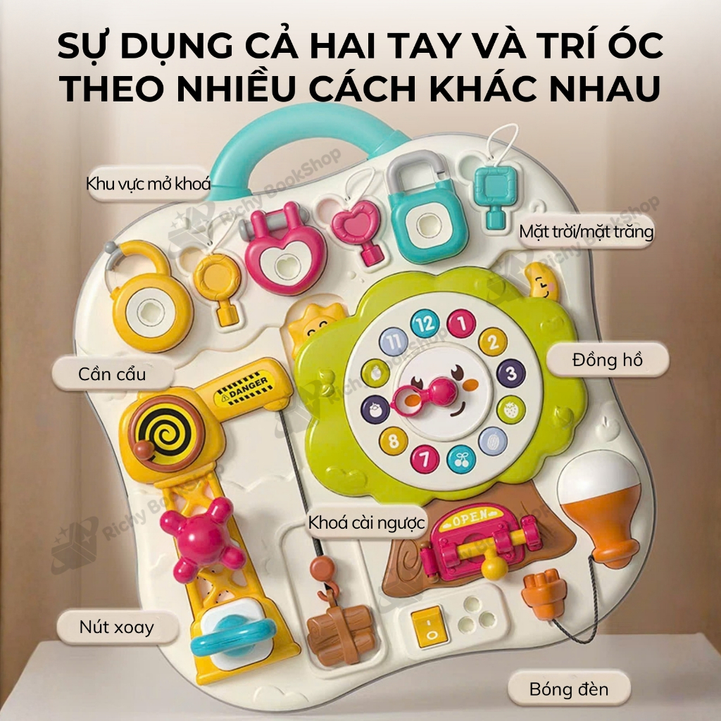 Bảng bận rộn cho bé Goodway Activity Busy Board, bàn đồ chơi bận rộn cho bé 1 2 3 4 5 tuổi