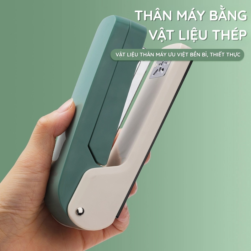 Dập ghim bấm 360 độ mini cầm tay, bấm được 25 tờ - Đồ dùng học tập, văn phòng phẩm thiết yếu cho mọi người