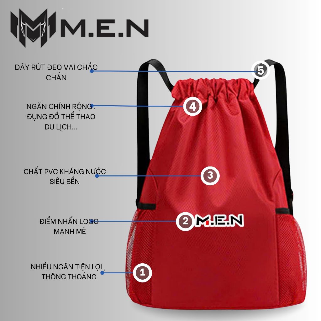Balo dây rút vải sợi tổng hợp Men thể thao unisex có 7 màu sắc siêu đẹp [CÓ BẢO HÀNH]