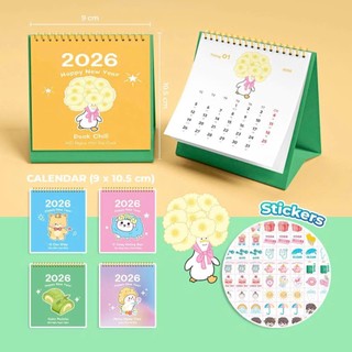 Hỏa Tốc - Lịch Để Bàn 2026 Mini Cute Mẫu Bạn Thú Nhỏ ♥ Bé Xinh, Có Thể Bỏ Túi Hoặc Trang Trí Bàn Học, Bàn Làm Việc