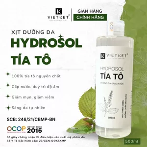 Xịt dưỡng da Thảo Dược Tía Tô VIETKET 500ml - Cấp nước, duy trì độ ẩm, Giảm mụn, giảm viêm, Sáng da, Nguyên chất