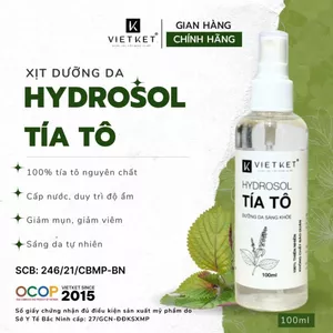 Xịt dưỡng da Thảo Dược Tía Tô VIETKET 100ml - Cấp nước, duy trì độ ẩm, Giảm mụn, giảm viêm, Sáng da, Nguyên Chất