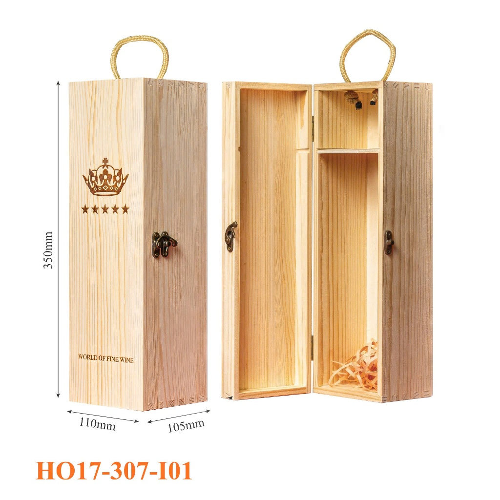 Hộp Đựng Rượu Vang Gỗ Thông Đơn Epvina
