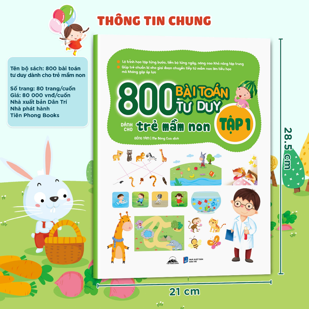 Combo Bộ Sách – 800 Bài Toán Tư Duy Cho Trẻ Mầm Non: Giúp Bé Phát Triển Tư Duy Toán Học Toàn Diện