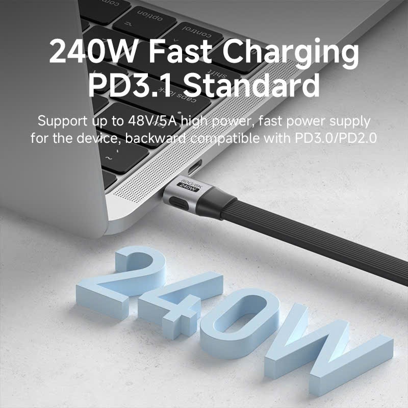 Cáp ngắn RBS / CUKTECH từ tính USB C-C hỗ trợ PD 240W | 15 CM | Chip E-marker/ Cáp dữ liệu 8K C to C Hagibis 20cm | BigBuy360 - bigbuy360.vn
