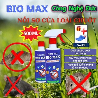 Bình Xịt Đuổi Chuột Bio Max YATASMART 500ml Công Nghệ Đức,Thảo Mộc Không Mùi, An Toàn Cho Sức Khỏe